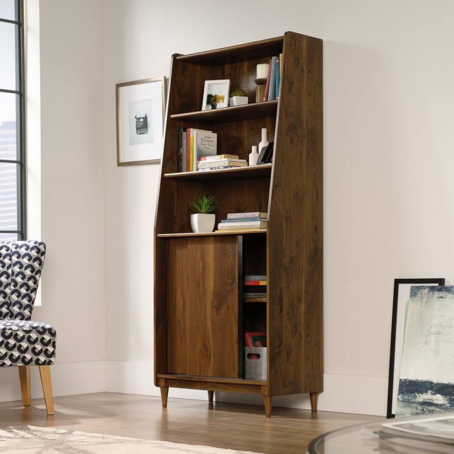 Hampstead Park Grand Walnut Wide Bookcase